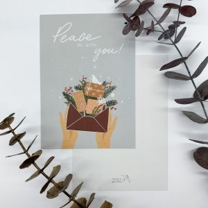 "Peace Be With You" Postkarte
